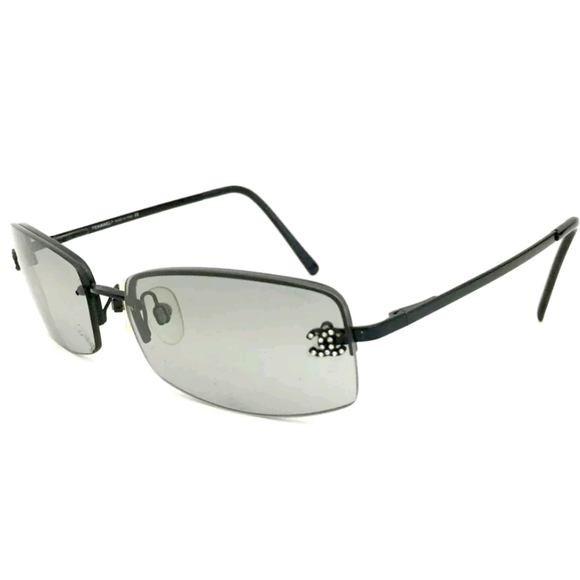 CHANEL RHINESTONE CC LOGO BLACK SUNGLASSES/P0788. - Picture 10 of 10